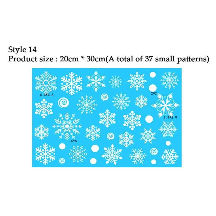 38 Pcs/Lot Snowflake Electrostatic Wall Stickers
