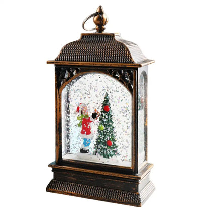 Christmas Snow Globe Lantern Christmas Scene