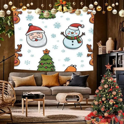 Snowflake Christmas Tapestry Background Cloth