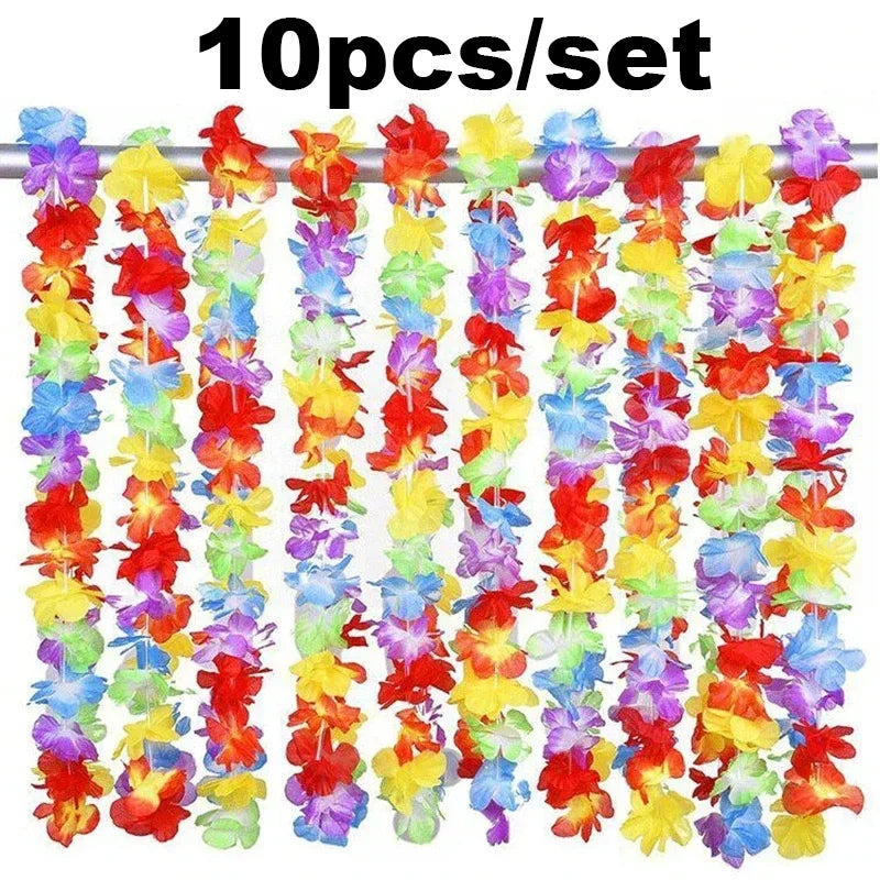 10pcs/set Hawaii Wreath Party Leis Flower Garland