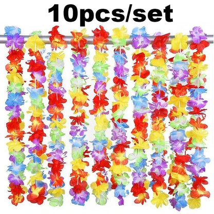 10pcs/set Hawaii Wreath Party Leis Flower Garland