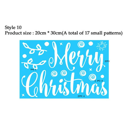 38 Pcs/Lot Snowflake Electrostatic Wall Stickers
