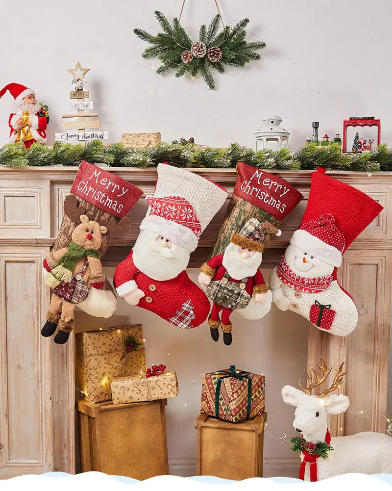 2025 Christmas Stocking Xmas Decoration Santa