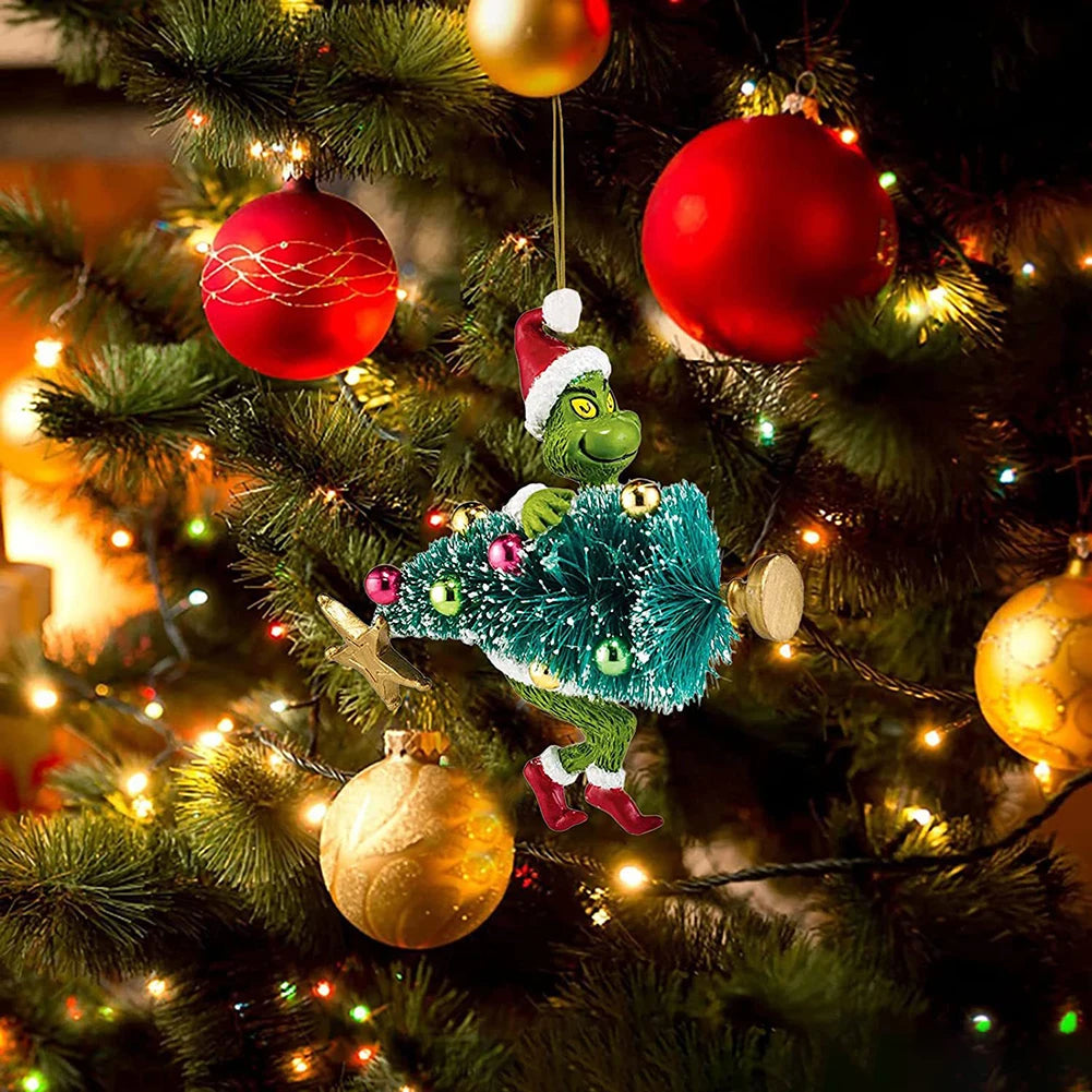 2D Acrylic Paper Christmas Tree Green Monsters