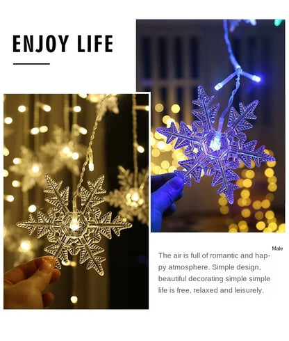3.5M,Christmas LED Fairy String Lights, Snowflake