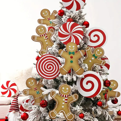 Christmas Tree Topper and Ornaments Set - 4/8 Large