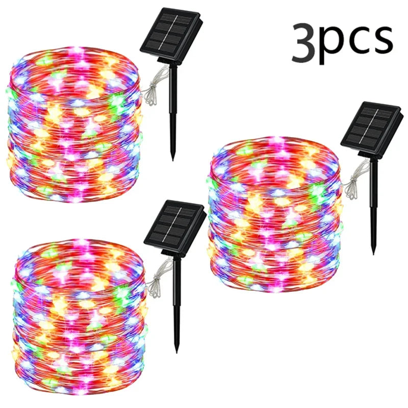 7m/12m/22m/32m LED Solar Light Outdoor Garden