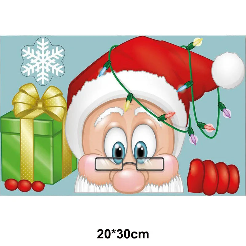 Christmas Santa Claus Window Clings Stickers Xmas