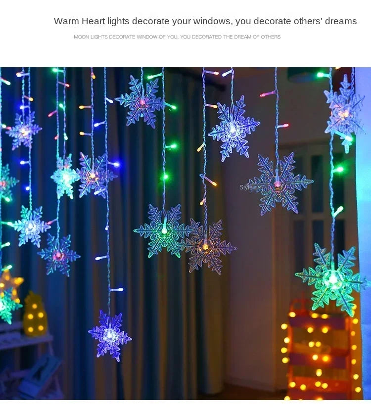 3.5M,Christmas LED Fairy String Lights, Snowflake