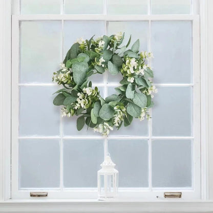 45cm Artificial Green Olive Wreath Greenery Wreath