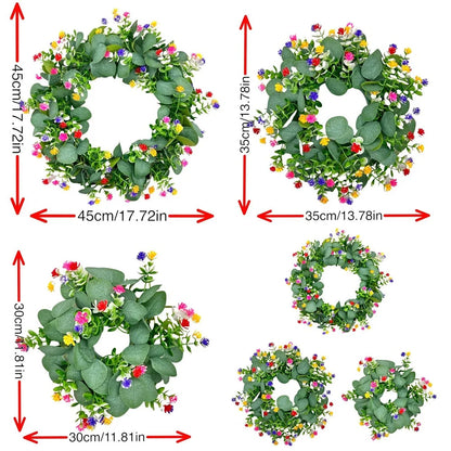 45cm Artificial Green Olive Wreath Greenery Wreath