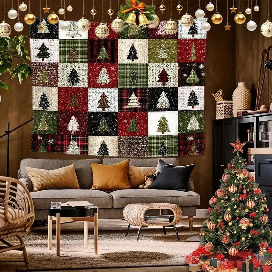 Snowflake Christmas Tapestry Background Cloth