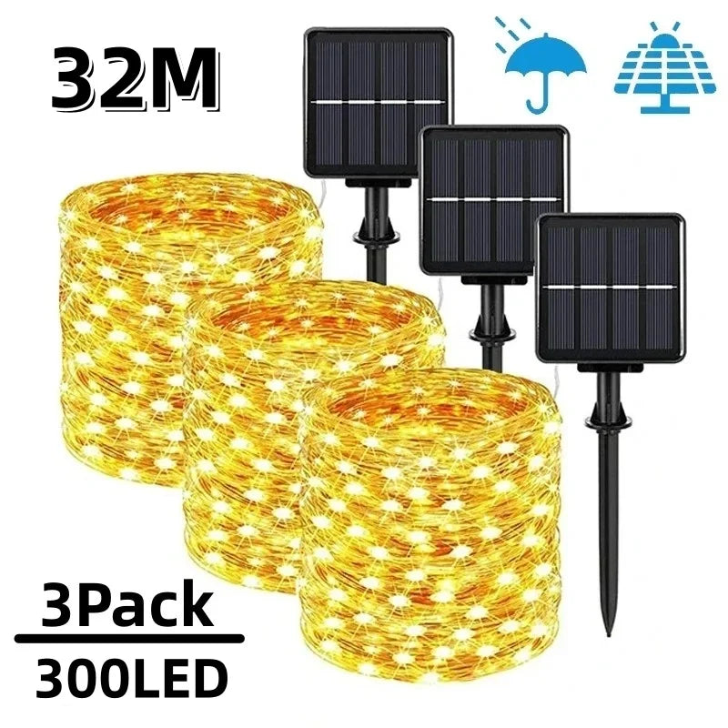 7m/12m/22m/32m LED Solar Light Outdoor Garden