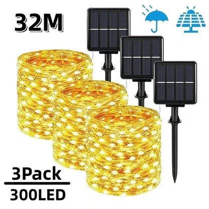 7m/12m/22m/32m LED Solar Light Outdoor Garden
