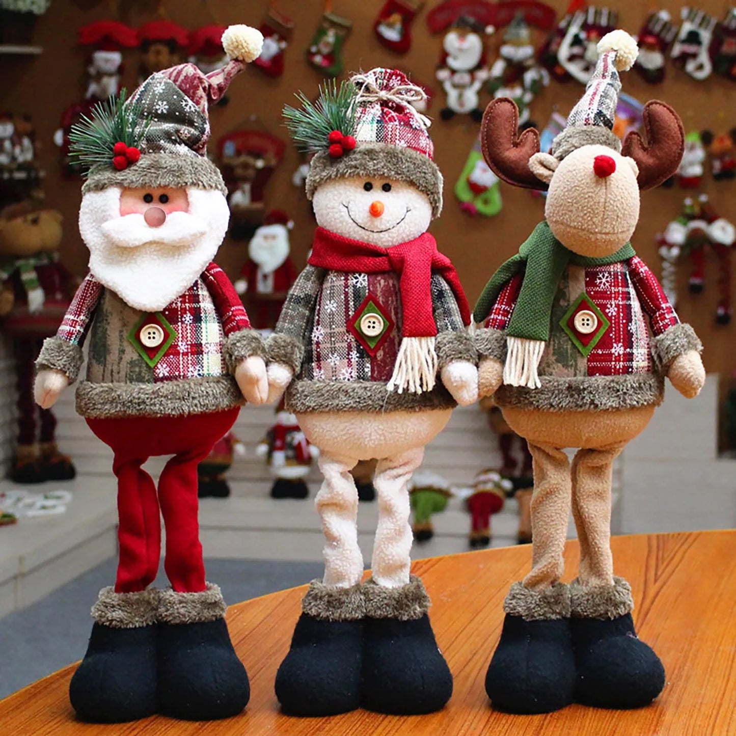 3PCS Christmas Decorative Christmas Dolls Reindeer