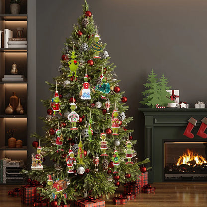 2D Acrylic Paper Christmas Tree Green Monsters