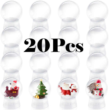 DIY Snow Globe Kit Clear Plastic Christmas Snowman