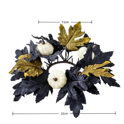 Artificial Maple Leaf Wreath Berry Pumpkin Wreath