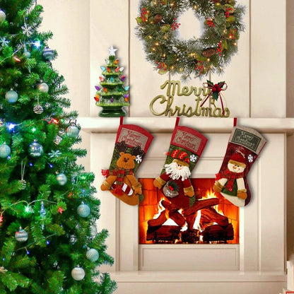 2025 Christmas Stocking Xmas Decoration Santa