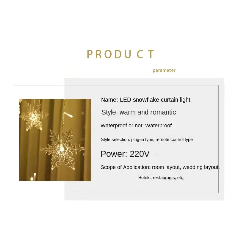3.5M,Christmas LED Fairy String Lights, Snowflake