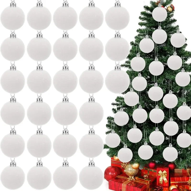 6cm Wine Red Velvet Christmas Balls for Xmas Tree