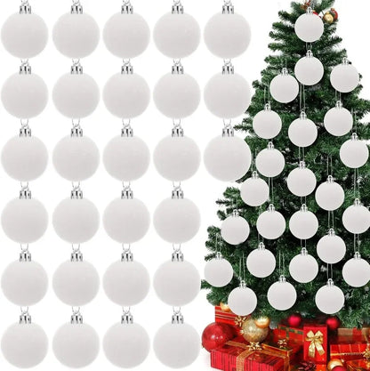 6cm Wine Red Velvet Christmas Balls for Xmas Tree