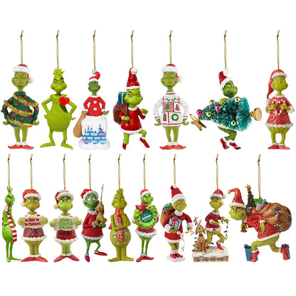 2D Acrylic Paper Christmas Tree Green Monsters