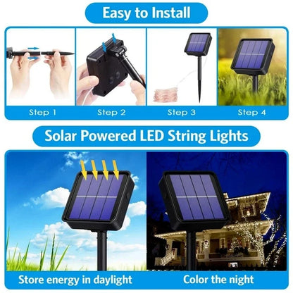 7m/12m/22m/32m LED Solar Light Outdoor Garden