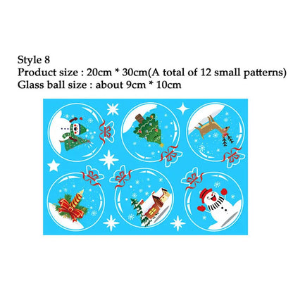 38 Pcs/Lot Snowflake Electrostatic Wall Stickers
