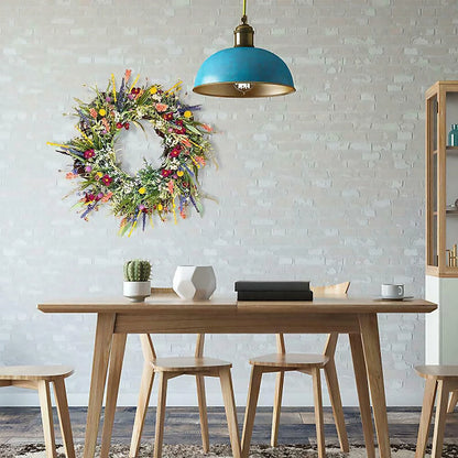 Spring Artificial Flower Wreath Wildflower Floral