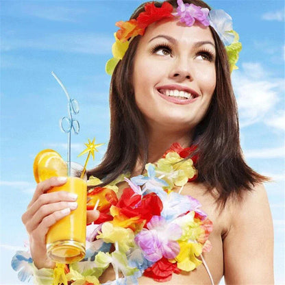 10pcs/set Hawaii Wreath Party Leis Flower Garland