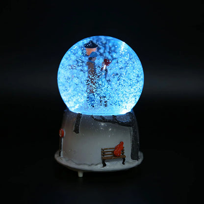 Novelty Night Light Musical Snow Globe