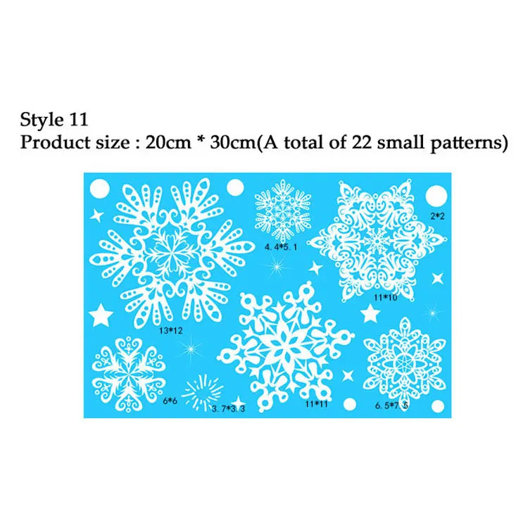 38 Pcs/Lot Snowflake Electrostatic Wall Stickers