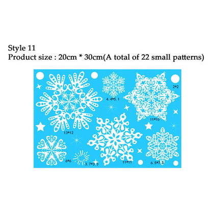 38 Pcs/Lot Snowflake Electrostatic Wall Stickers