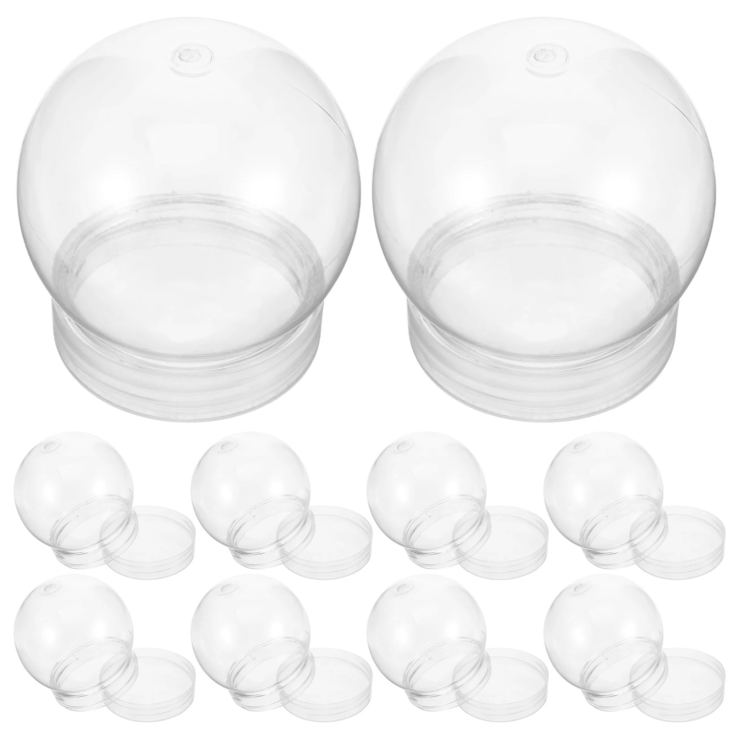 10pcs Christmas Plastic Globes Clear Water Globes