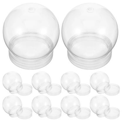 10pcs Christmas Plastic Globes Clear Water Globes