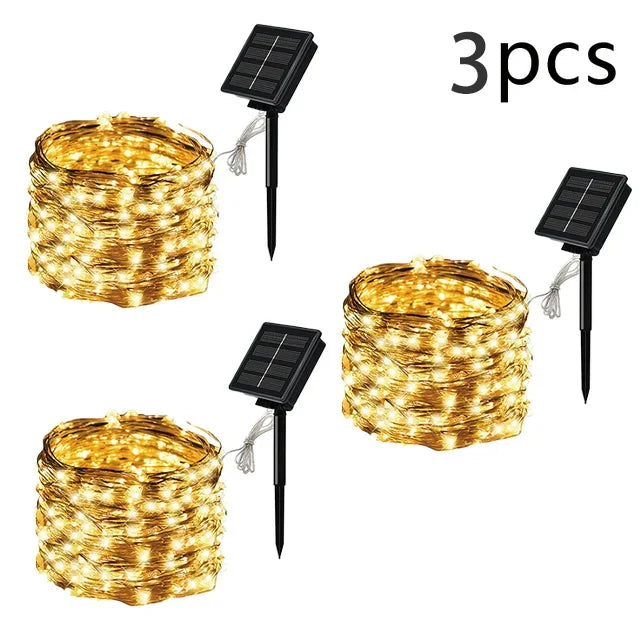 7m/12m/22m/32m LED Solar Light Outdoor Garden