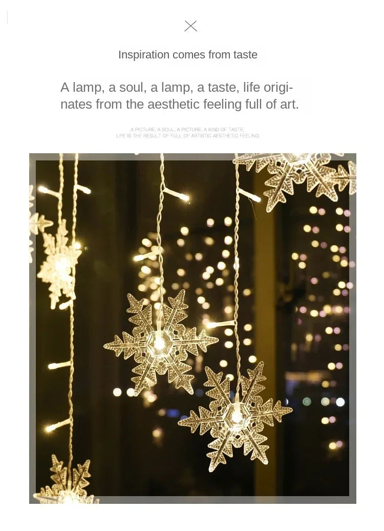 3.5M,Christmas LED Fairy String Lights, Snowflake