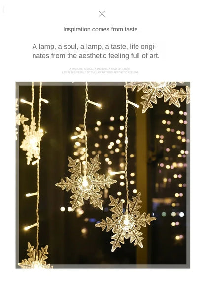3.5M,Christmas LED Fairy String Lights, Snowflake