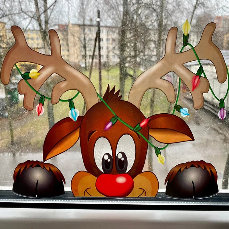 Christmas Santa Claus Window Clings Stickers Xmas