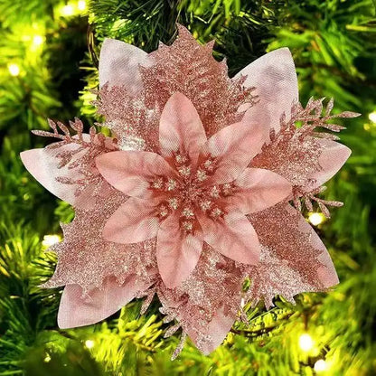 1~20Pcs Glitter Artifical Christmas Flowers Mreey