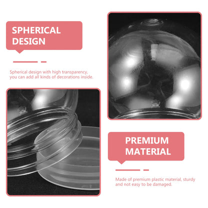 10pcs Christmas Plastic Globes Clear Water Globes