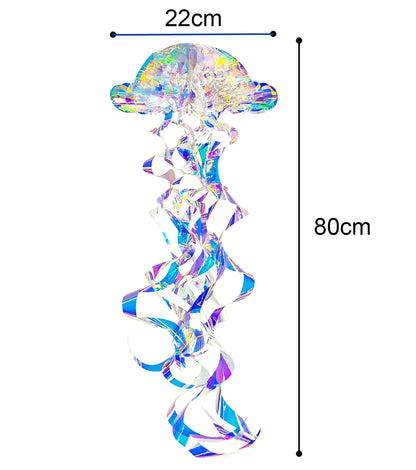 Iridescent Shiny Rainbow Honeycomb Snowflake