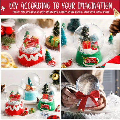 DIY Snow Globe Kit Clear Plastic Christmas Snowman