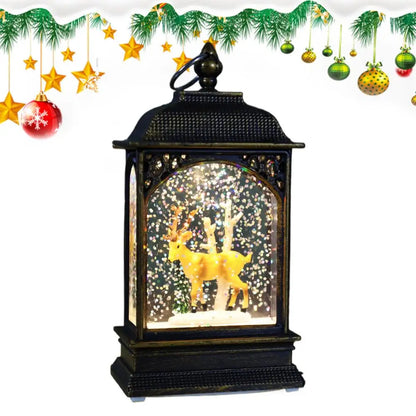 Christmas Snow Globe Lantern Christmas Scene