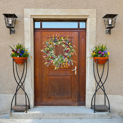 Spring Artificial Flower Wreath Wildflower Floral