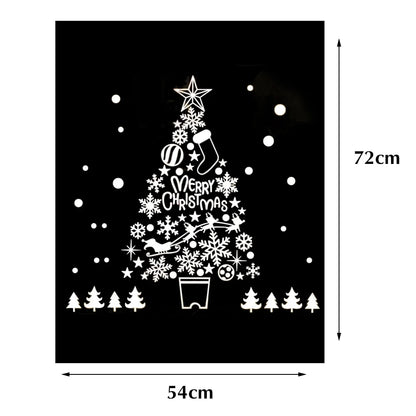 Christmas Santa Claus Snowflake Glass Windows