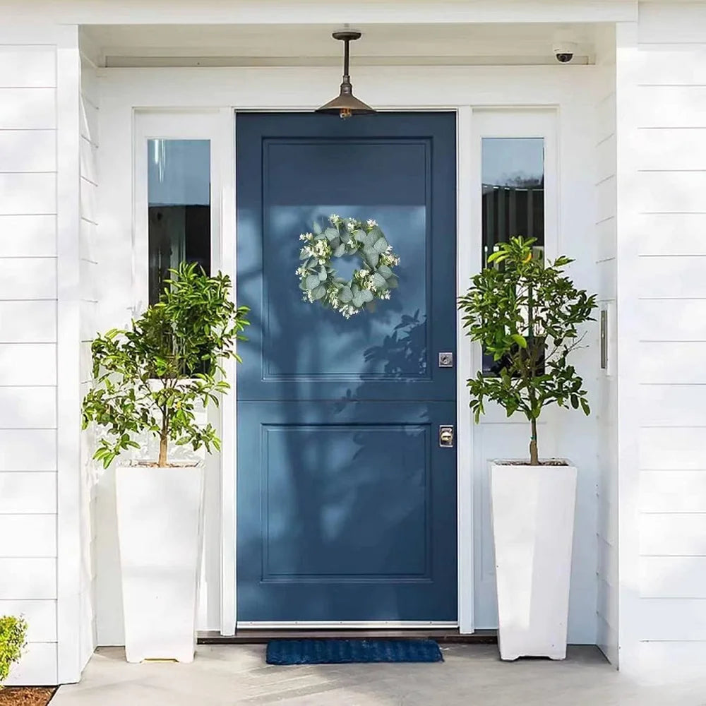 45cm Artificial Green Olive Wreath Greenery Wreath