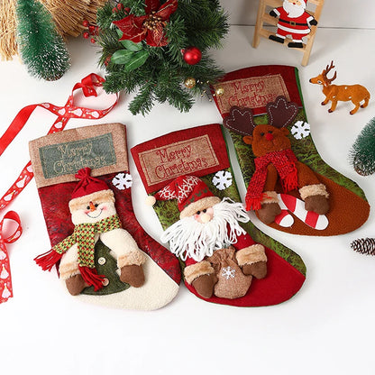 2025 Christmas Stocking Xmas Decoration Santa