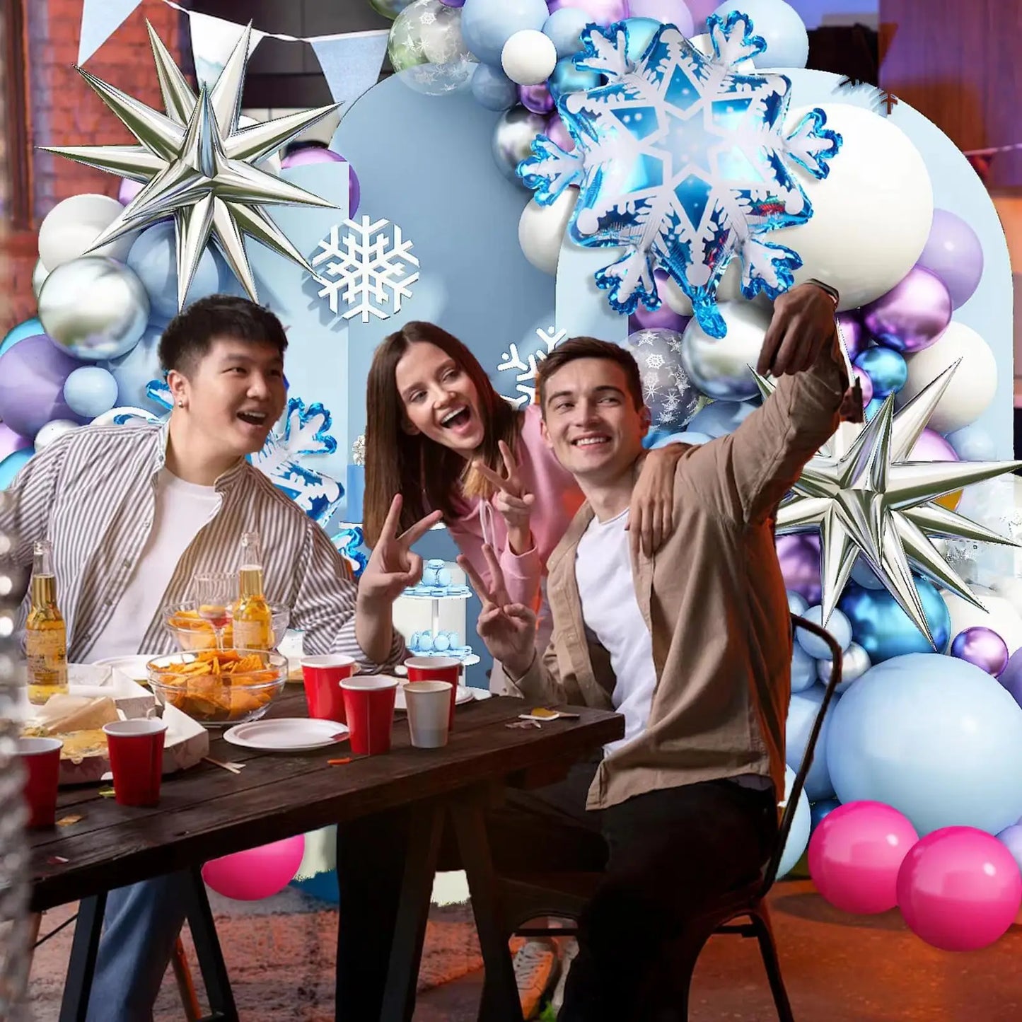 Flash Snowflake Elsa Frozen Arche Ballon Anniversaire